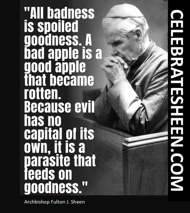 MaryfromMarin's tweet photo. .#ccot #tcot #evil #goodness #FultonSheen #beatification #September2026 https://t.co/yCC0px66l8