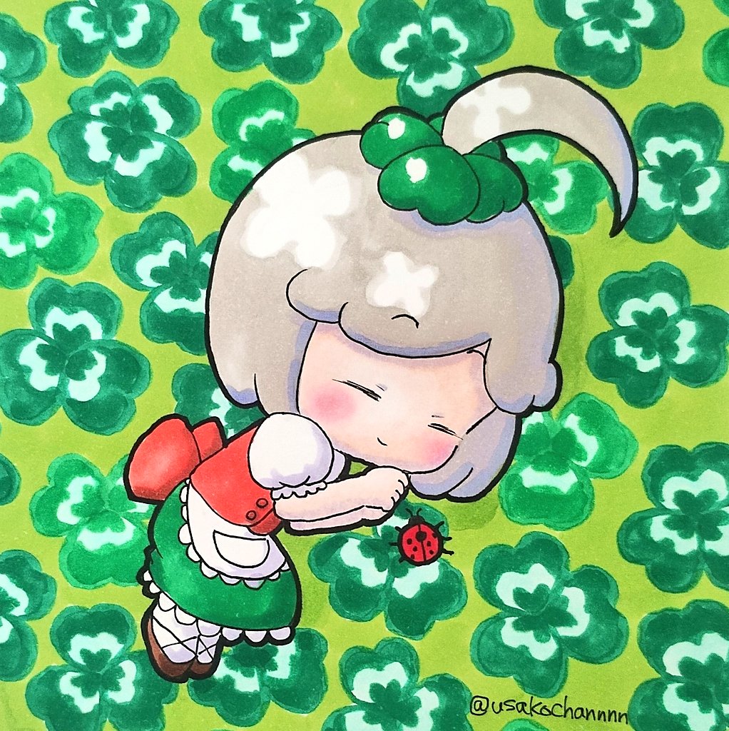 usakochannnn's tweet image. イラストも地味に描いてました！✨
はいごれいさん@metahaigoreiのオリキャラのよつばちゃん描かせていただきました！