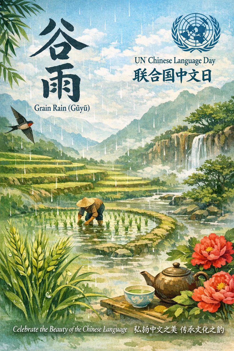 wahgoraigc's tweet image. As we observe UN Chinese Language Day on this day of Grain Rain (Gǔyǔ), we reflect on a legacy that bridges ancient myth with future industry.
#AIEducation #futurelearning #UNChineseLanguageDay #StrategicPedagogy