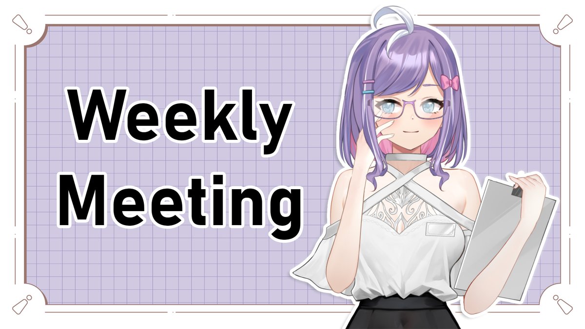 Let's have a weekly meeting
Starting at 1:30PM(GMT+8) today

❤️ youtube.com/live/MSYTpPCll…
💜 twitch.tv/elthea_notes