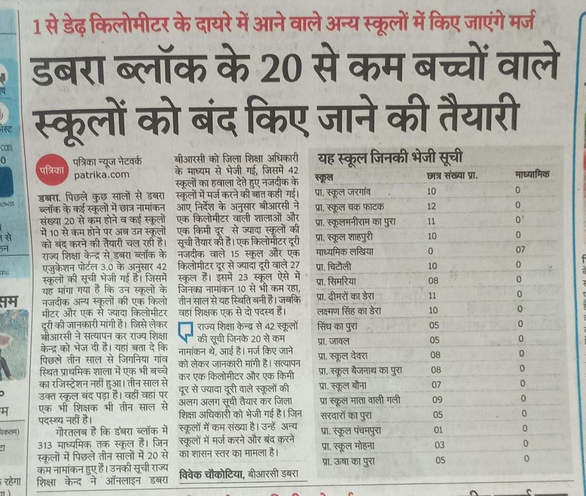 मप्र में सरकारी स्कूलों को बंद करने की सरकार की यह मानसिकता आने वाली पीढ़ी को बर्बाद करके रहेगी क्योंकि जब गांव में सरकारी स्कूली नहीं बचेंगे तो मजबूरन पालकों को अपने बच्चों को प्राइवेट स्कूलों में दाखिला कराना पड़ेगा सरकार की यह नीति अभिभावकों के लिए परेशानी का सबब बन रही है