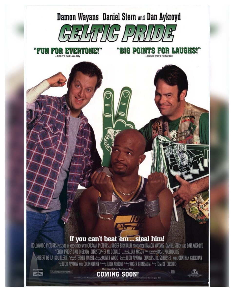 WreckLeaguePod's tweet image. 30 Years #CelticPride Starring: #DamonWayans #DanielStern #DanAykroyd #GailOGrady #ChristopherMcDonald #PaulGuilfoyle #AdamHendershott #DarrellHammond Directed By: #TomDeCerchio 🏀

#WreckLeaguePodcast