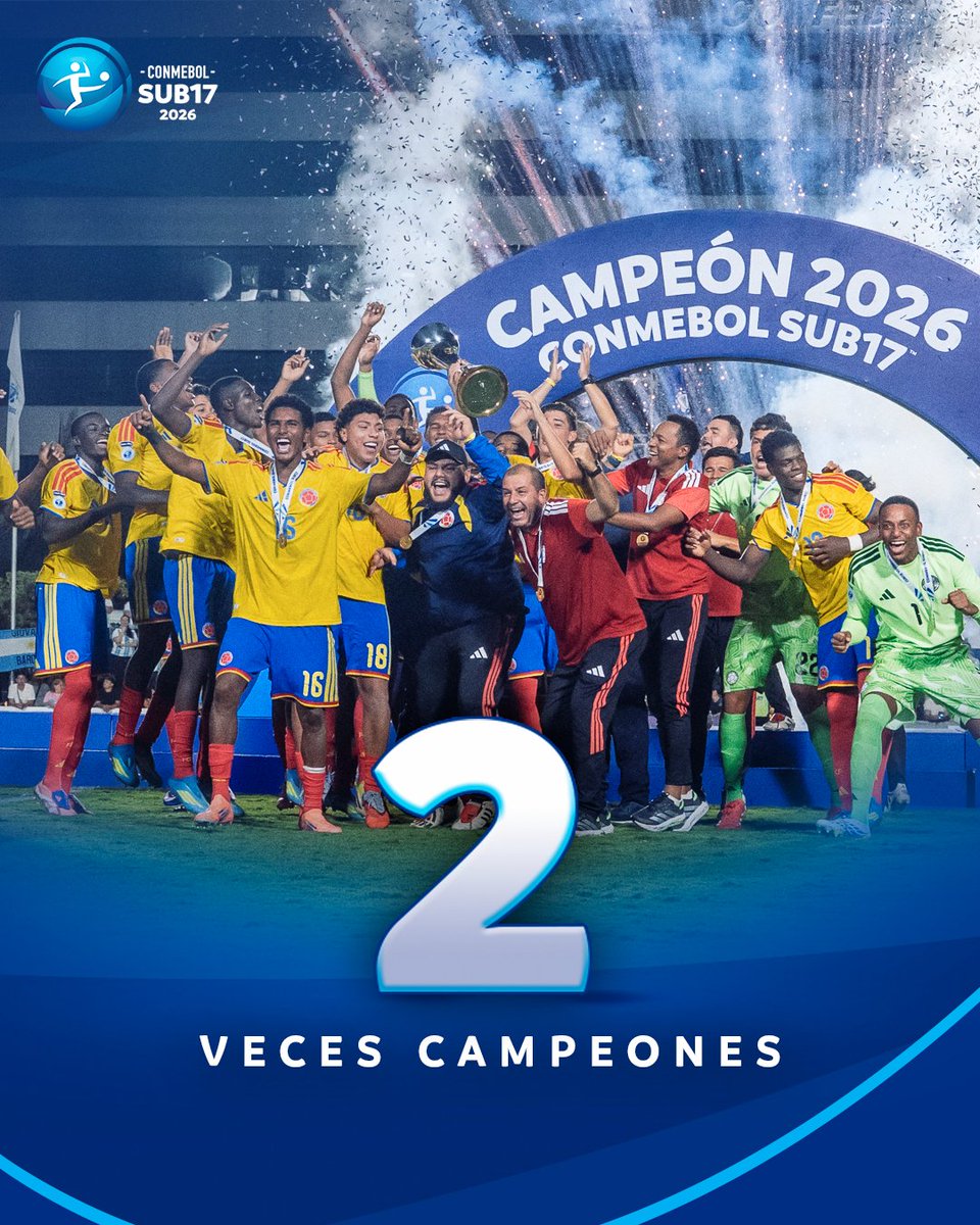 CONMEBOLtorneos's tweet photo. ¡Una más para la historia! Todos los campeones de la CONMEBOL #Sub17 🤩🏆

Todos os campeões da CONMEBOL #Sub17 ⚽🔝 https://t.co/V5R2NeEH7x