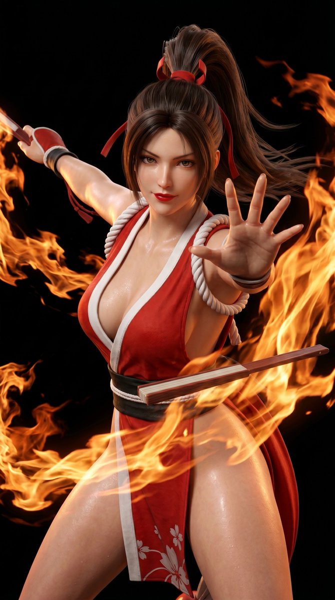 madisson_25's tweet image. #MaiShiranui #kof2002 #TheKingofFighters #Game #AIArt #AIAnime #AIGirl #AnimeGirl #FanArt #AnimeWaifu #DigitalArt #DigitalCreator