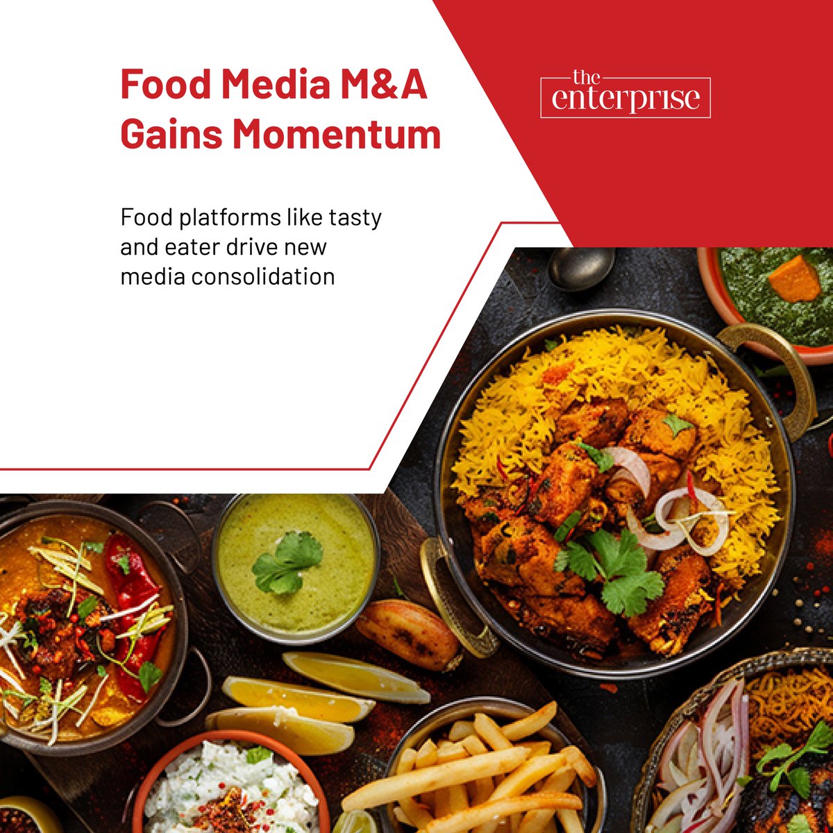 AtTheEnterprise's tweet image. Food media is no longer just content, it’s commerce, and that’s why companies are racing to acquire platforms like Tasty and Eater.

🌐:theenterprise.news

#MediaIndustry
#FoodMedia
#DigitalMedia
#ContentCommerce
#MarketingTrends
#CreatorEconomy
#BusinessStrategy