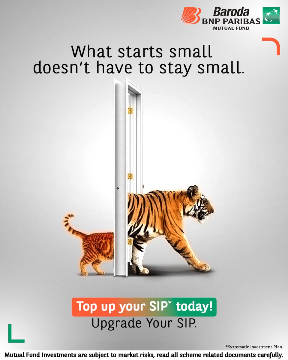 barodabnppmf's tweet image. Top up your SIP today to aim to achieve your goals faster.

#TopUp #SIP #MutualFundsSahiHai #BarodaBNPParibasMutualFund