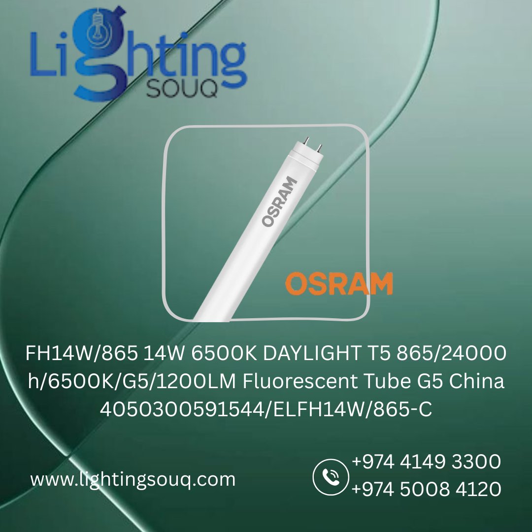 lightingsouq's tweet image. Brighten your space with OSRAM T5 14W Daylight Tube 💡
High efficiency • 6500K cool daylight • Long-lasting performance
Perfect for homes &amp;amp; workspaces.

#OSRAM #Lighting #LEDLights #Daylight #EnergySaving #LightingDesign #HomeLighting #OfficeLighting #LightUp #Electricals