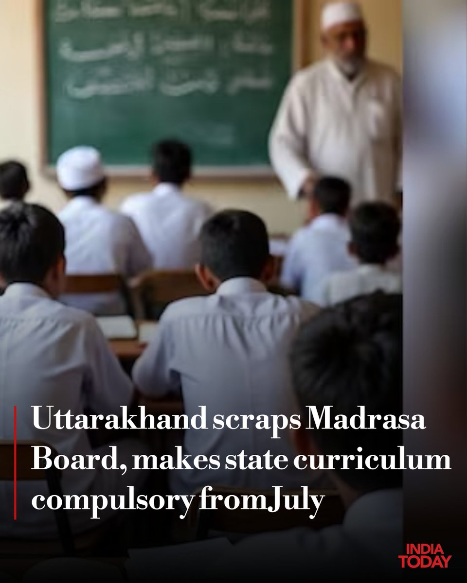 Uttarakhand Chief Minister Pushkar Singh Dhami has announced that the Madrasa Board in the state will be abolished, with all madrasas required to adopt the Uttarakhand Board curriculum from July 2026.

Addressing an event in Haridwar, Dhami said the move was aimed at ensuring