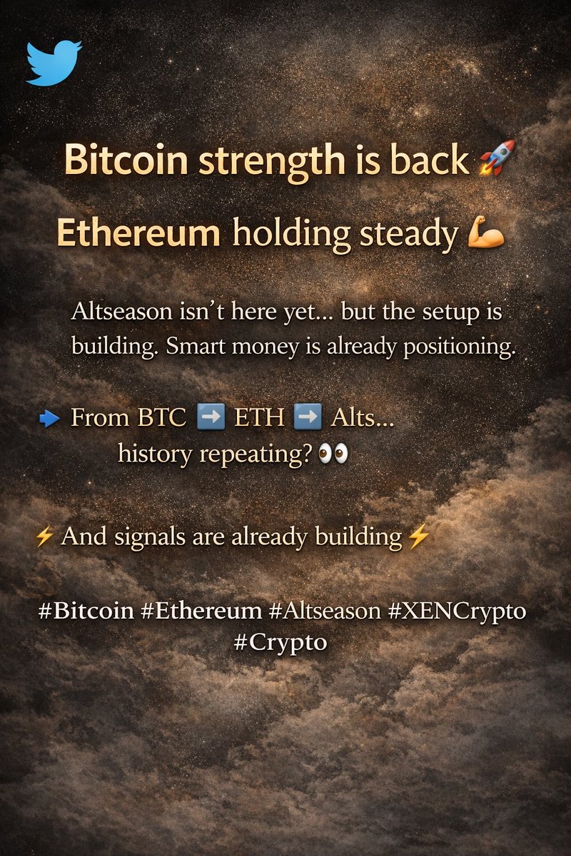 GourAdeetya's tweet image. #Bitcoin Strength is Back #Ethereum Holding Steady #Altseason isn’t Here Yet… But the Setup is Building. 

#Smartmoney is Already Positioning.

From #BTC → #ETH → #Alts 
History Repeating? 

Thanks To All Xenians For Patience Since 2022 

 #XEN #CryptoInvestor Are You Ready?