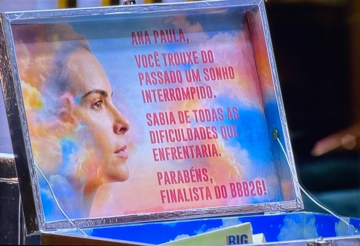 “você trouxe do passado um sonho interrompido”