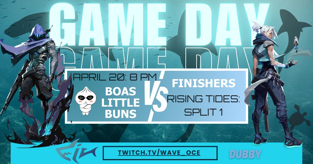finishersgg's tweet photo. ๐ GAME DAY @WAVE_OCE๐
Finishers go head to head๐ช๐ผ with Boas Little Buns in the lower bracket round 1๐ค
This will be an interesting one to watch!! ๐ https://t.co/XMiSi7C95C rolling start ๐บ expected 8pm
#valorant #waveoce #tournament #lowerbrak https://t.co/CCnsfJnI3Y