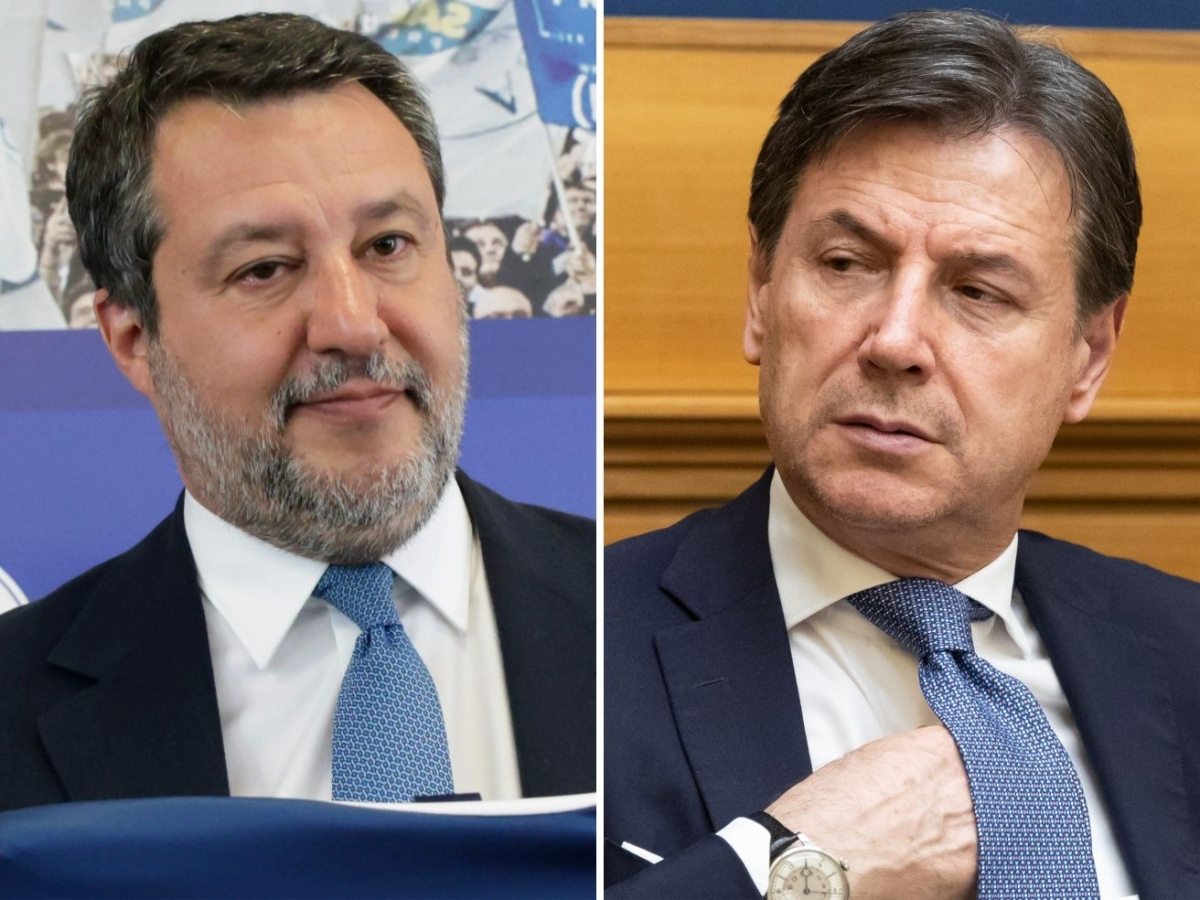 Corriere's tweet image. Salvini e Conte, l'asse gialloverde per tornare al gas russo che agita le coalizioni