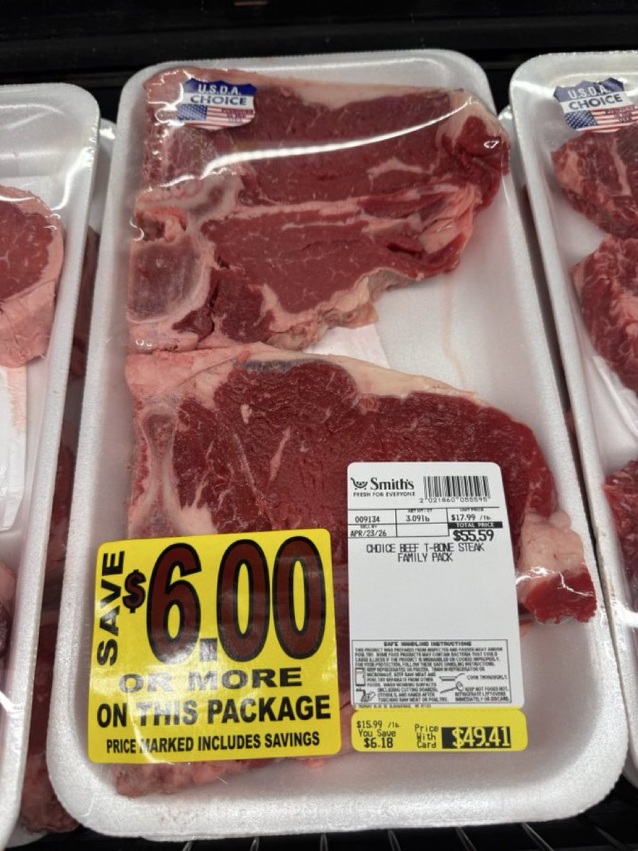 LovelyMsNet's tweet image. The $16 #Biden TBone that @realDonaldTrump bitched abt is now the $30 Trump   TBone - despite lies by @POTUS lowering cost day one! @RepMcGovern @dccc @SenJeffMerkley @GOP @TheAtlantic @NPR @nypost @Acyn @PressSec @JoeBiden