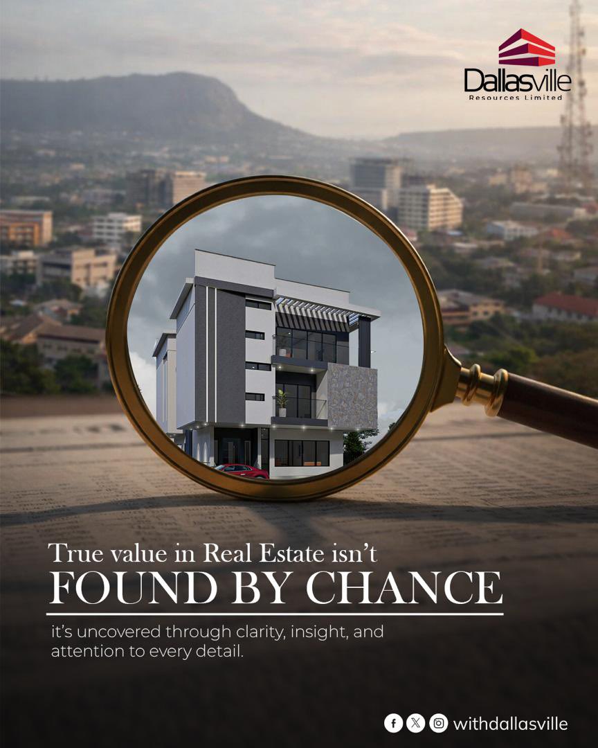 withdallasville's tweet image. True value in Real Estate isn’t found by chance.
It’s uncovered through clarity, insight, and attention to every detail.
With Dallasville Resources Limited you get Precision in Property investing.

DM us to discover yours.

#Dallasville #RealEstate #SmartInvestment