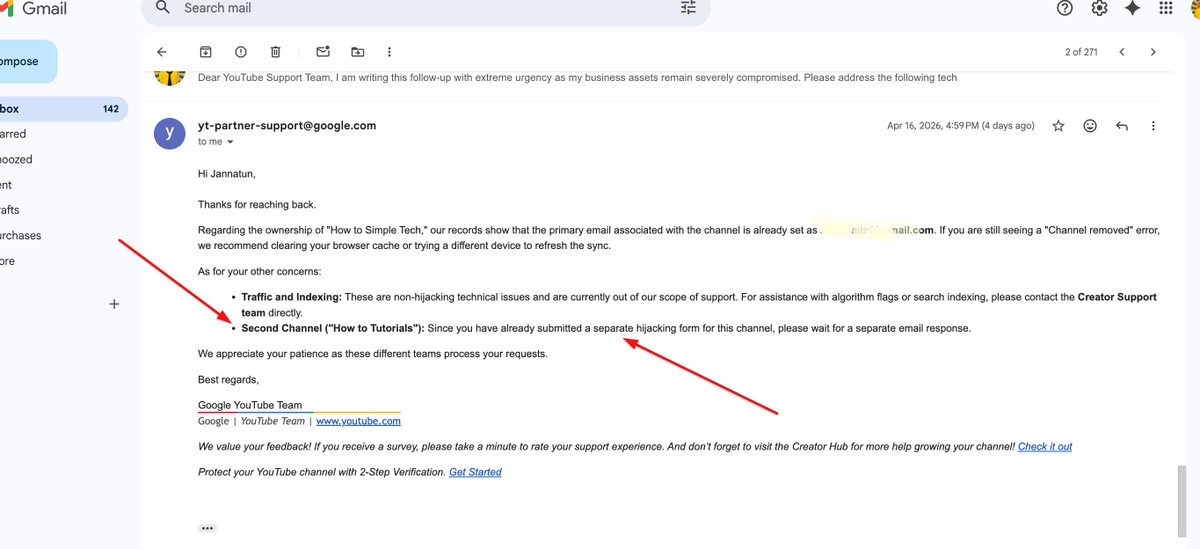 JNNaim_'s tweet image. THE YOUTUBE SUPPORT NIGHTMARE! 🚨🔥  
How can @TeamYouTube (yt-partner-support@google.com) confirm a hack for 3 channel but ignore the rest of the ecosystem for 3 MONTHS?  

I am being harassed by template replies while my business is dying!  @Google  @YouTube @YouTubeCreators