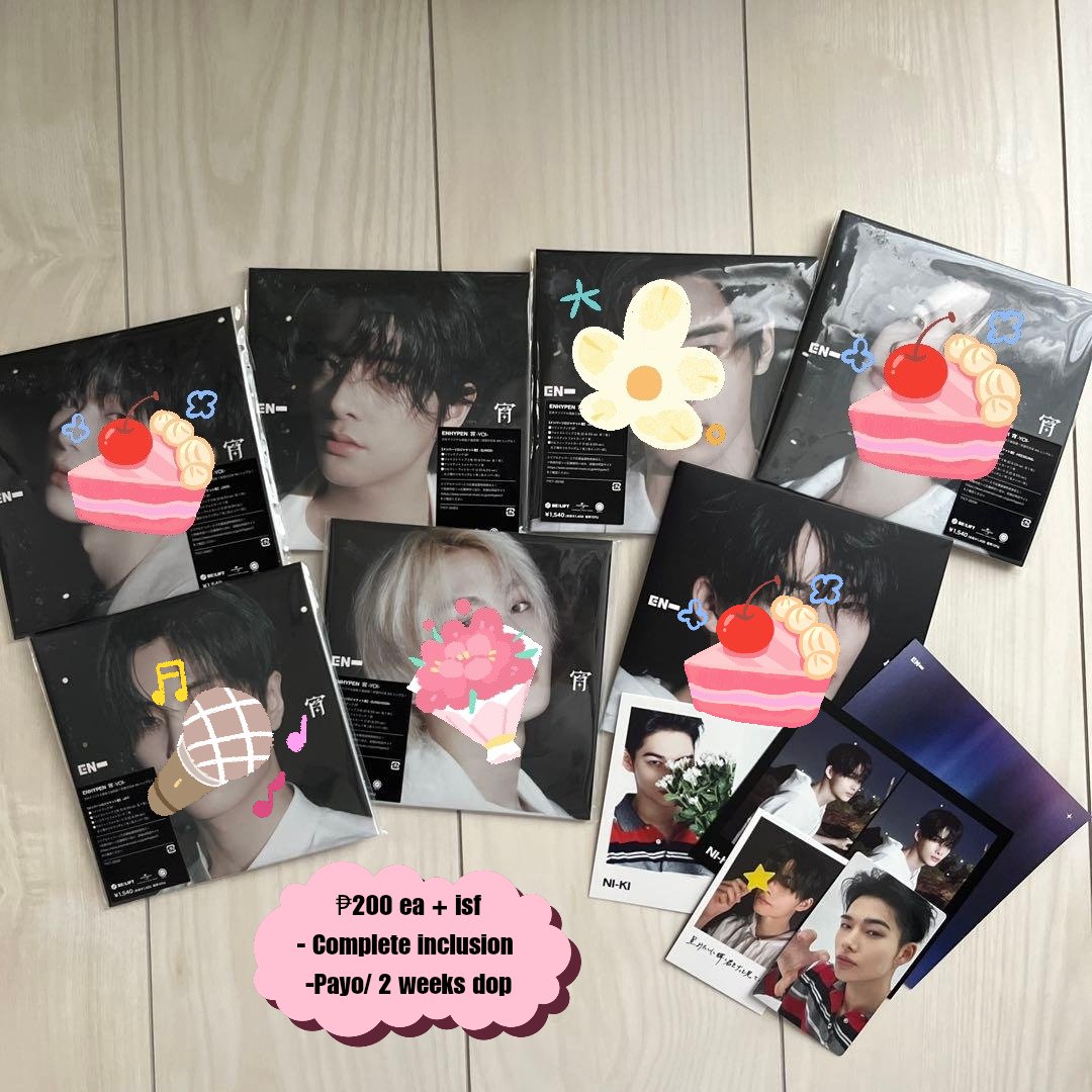 yangjwoniee_'s tweet photo. 🛒— wts lfb ph ☆ #wonieesells 

ೀ Enhypen Random photocards &amp; Yoi album
       
 ✧  See pic for prices

      — PAYO/ 2 weeks dop
      — Feta - Sfeta
      — from jp site 🇯🇵| already secured (pm for proof of securement) https://t.co/S0W7dbdooT