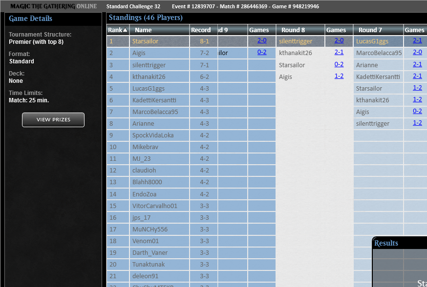 Won the Standard Challenge tonight Played vs Prowess 6/9 Rounds R1 ...