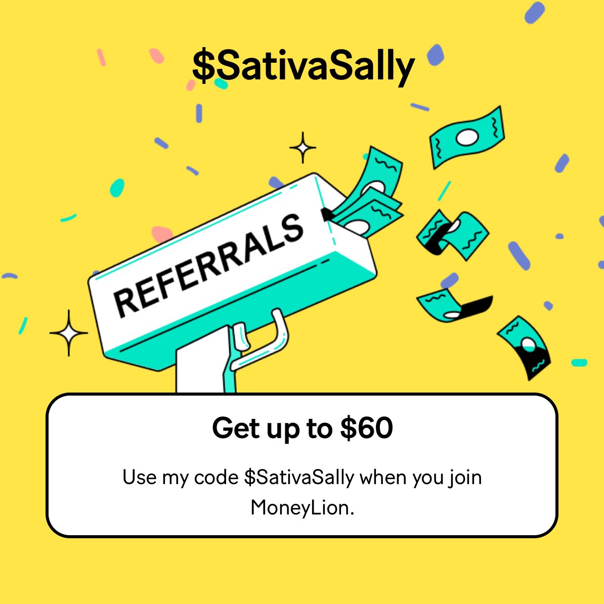 TeamSativa's tweet photo. Get up to $60! Use my code $SativaSally when you join MoneyLion.
https://t.co/BjSEFXCqJm https://t.co/5BwOGYD1jb