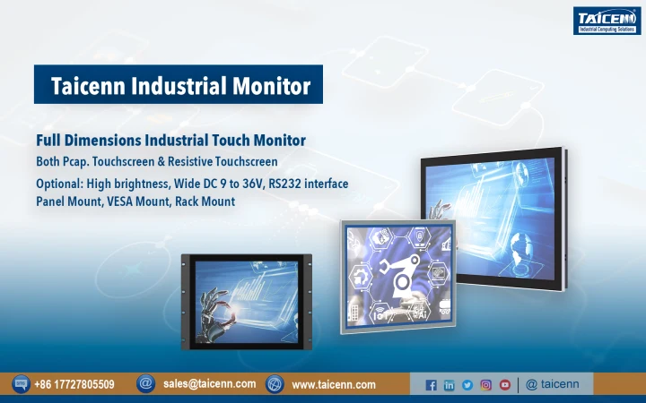 KaiaZhang02's tweet image. TAICENN TM industrial monitors are all modular designed and manufactured, available in a full range of display sizes, touch options, different video signal inputs.

You can find our product ranges here: taicenn.com.

#PanelMount #IP66 #WaterProof #Pcap