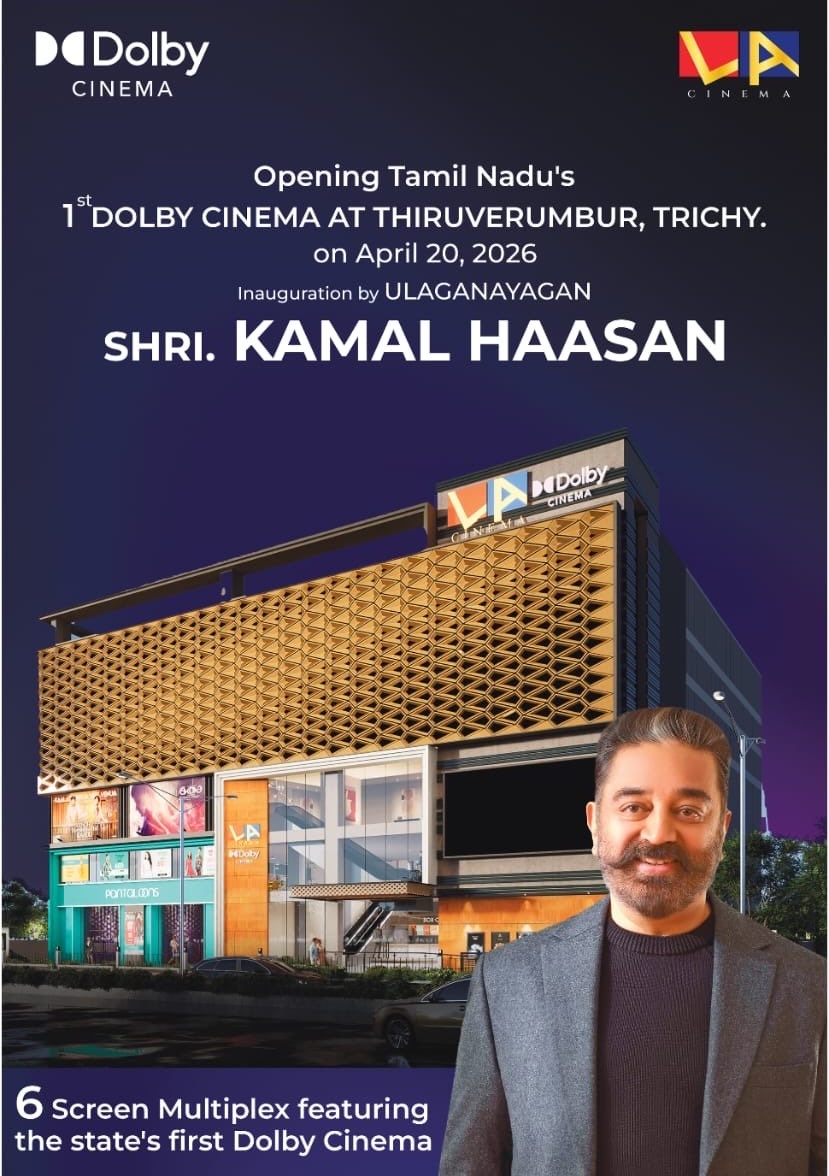 Trichiites's tweet image. LA Cinema - A Six Screen Multiplex Featuring State's First DOLBY CINEMA Grand Opening Today 20.04.2026 Monday by Actor Kamal Haasan at Thiruverumbur, Trichy.
#Dolby #Cinema @ikamalhaasan @venkat_ins @DolbyIn @TamilNaduInfra @CinemaVikatan