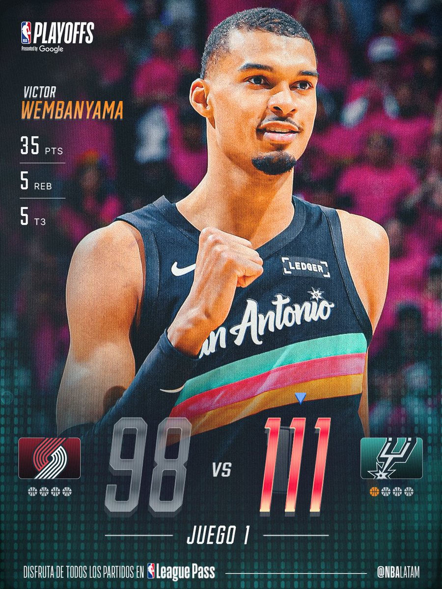NBALatam's tweet image. Los Spurs ganaron el primero en casa ✅

#NBAPlayoffs