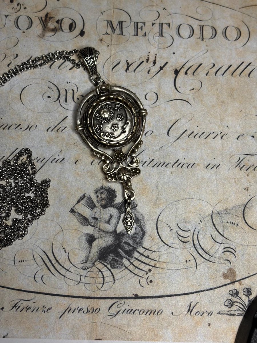 Witschy's tweet image. Crescent moon and stars photo locket, starry sky, silver tone, vintage inspired, birthday gift, gift for her, gift for mom, gift for wife  witchywoman.etsy.com/listing/449142…  🌙✨  #shopping #shopsmall #jewelry #SupportSmallBusiness #Giftsforher #handmadejewelry #mothersdaygift #etsygifts