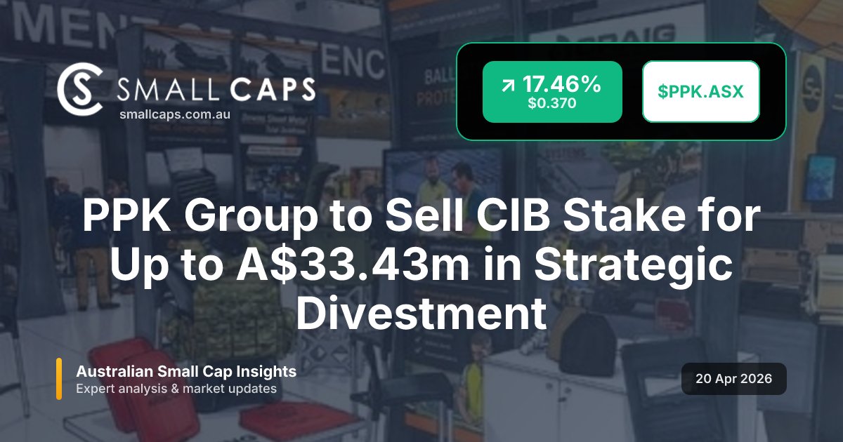 SmallCapsASX's tweet image. PPK to sell 39.85% of Craig International Ballistics to Mehler Vario for up to $33.43m, incl. $5.98m earn-out; $PPK earmarks $2m to repay loan.

#ASX #SmallCaps #PPK

smallcaps.com.au/article/ppk-gr…