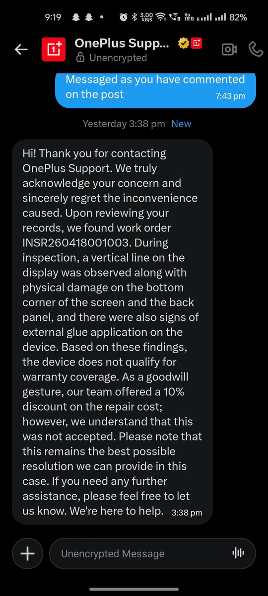 rishabhrajput84's tweet photo. @onepluscareIN I have given every reason above with photos and still these guys are giving same  in dm. We all know this is the existing screen issue everywhere and just giving excuses for don't have to replace. I would request @onepluscareIN either don't sell phone or give service, not execuse https://t.co/pMNOwHk5Fj