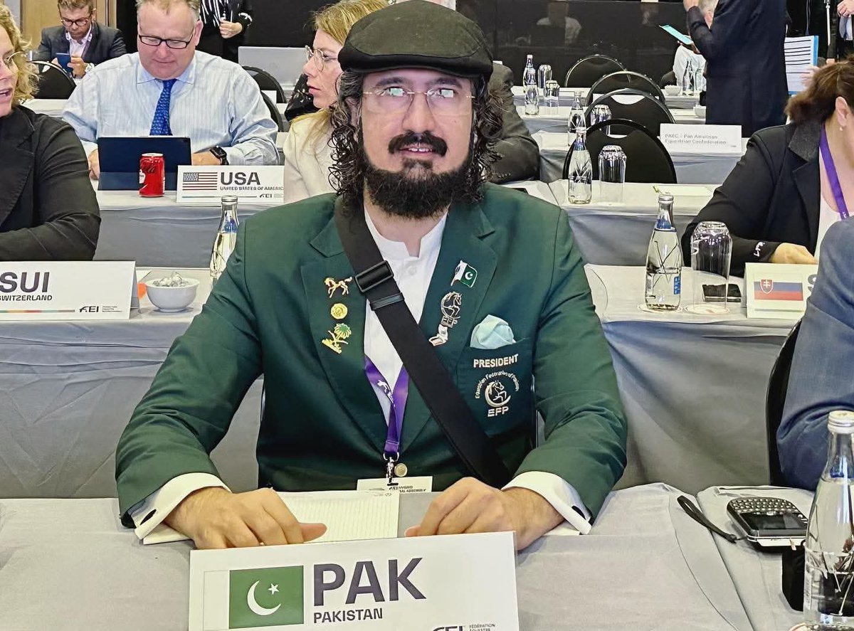 FaizRas55923264's tweet photo. "Alhamdulillah! 🇵🇰
Sahibzada Sultan Muhammad Ali — 10th descendant of Hazrat Sultan Bahoo (RA) — has been elected to the Board of Directors of the World Tent Pegging Federation (ITPF) in Muscat!
Under his leadership, Pakistan has won multiple international medals, defeated India in the World Cup, hosted multi-nation events, and promoted women’s teams + new disciplines like horseback archery.
A historic moment for Pakistani equestrian sports & global recognition of our Nezabazi heritage!
May Allah bless him with more success.
#SahibzadaSultan #Nezabazi #TeamSultan #PakistanZindabad #WorldTentPeggingFederation
