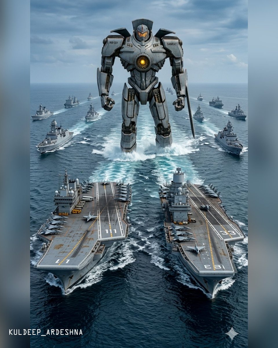 KuldeepArdeshna's tweet image. What if..  this is what our oceans look like in 2050? Presenting: INM SAMRAT ⚓ 🇮🇳  #Google #Gemini #AI #PacificRim @Google @GeminiApp @GoogleIndia
