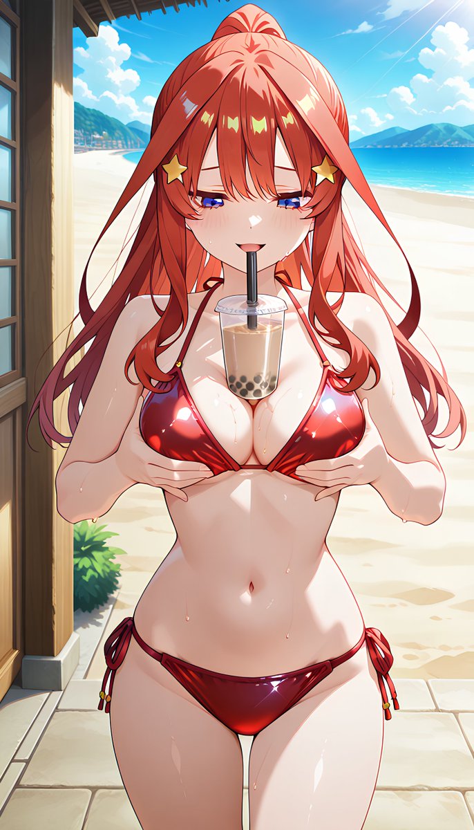 Nakano Itsuki / bubble tea challenge

This illustration was created by PixAI.
No nudity, no suggestive intent.