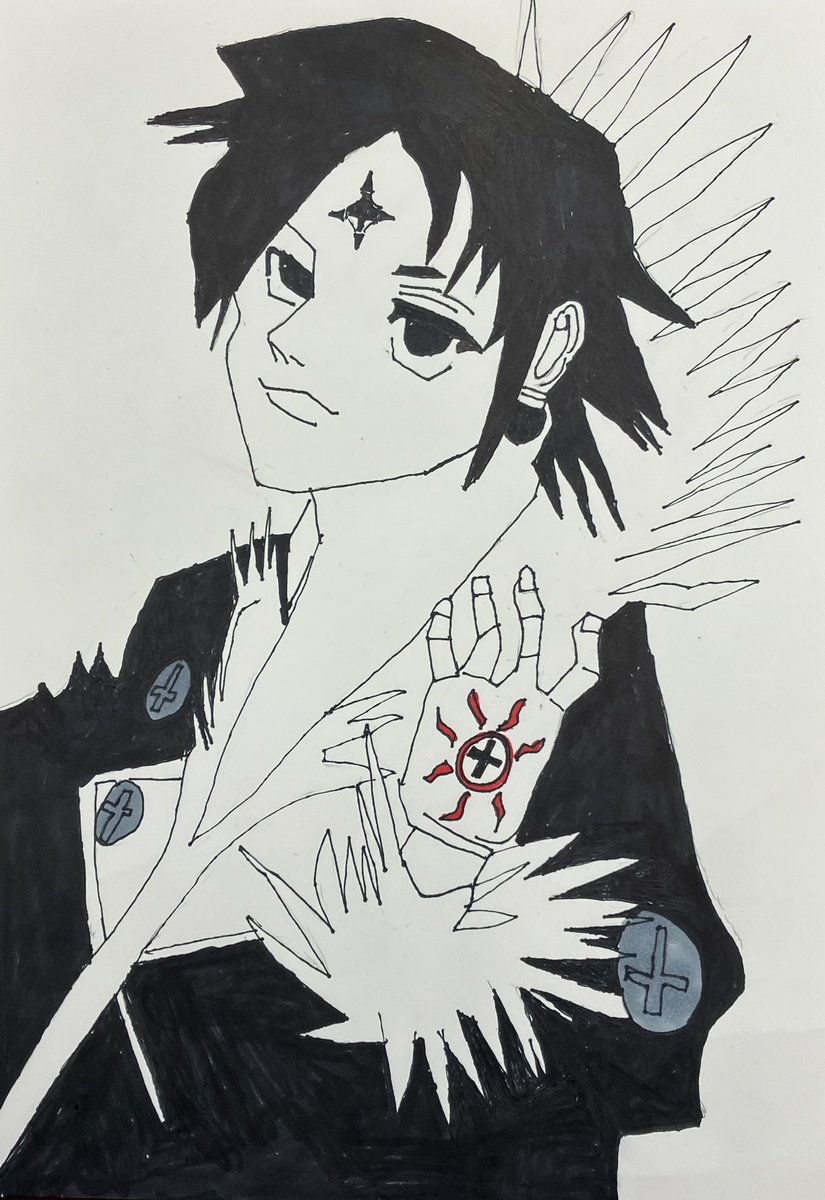 LOTUScann's tweet photo. 今回は珍しく男性キャラ　
ハンターハンターのクロロ描きました

#クロロルシルフル 
#イラスト
#アナログ
#ペン画ㅤㅤㅤㅤ 
#線画 
#コピック
#ハンターハンター https://t.co/um1bI9SIkn