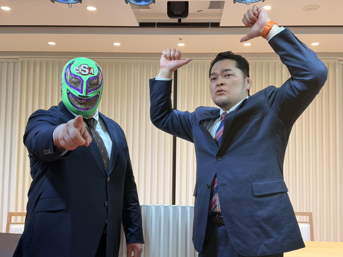 NJPW_DDT_1MEN2's tweet photo. #一面対抗戦 まさかの第2弾！

新日本プロレス×DDTプロレス 一面対抗戦PART2
～矢野軍vsササダンゴ軍 5対5勝ち抜き団体戦～

6月8日(月)後楽園ホール19:00開始
チケット 4月26日発売
PPV 5月5日発売
ワールドとユニバースで史上2度目ダブルPPV

DDT側公式
@DDT_NJPW_1MEN2
と切磋琢磨していきます！ https://t.co/fEpR3SfkQ3