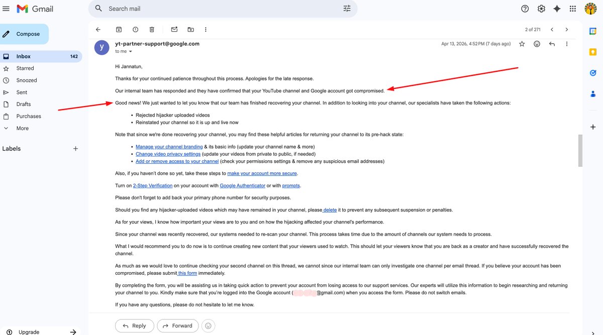 JNNaim_'s tweet image. THE YOUTUBE SUPPORT NIGHTMARE! 🚨🔥  
How can @TeamYouTube (yt-partner-support@google.com) confirm a hack for 3 channel but ignore the rest of the ecosystem for 3 MONTHS?  

I am being harassed by template replies while my business is dying!  @Google  @YouTube @YouTubeCreators