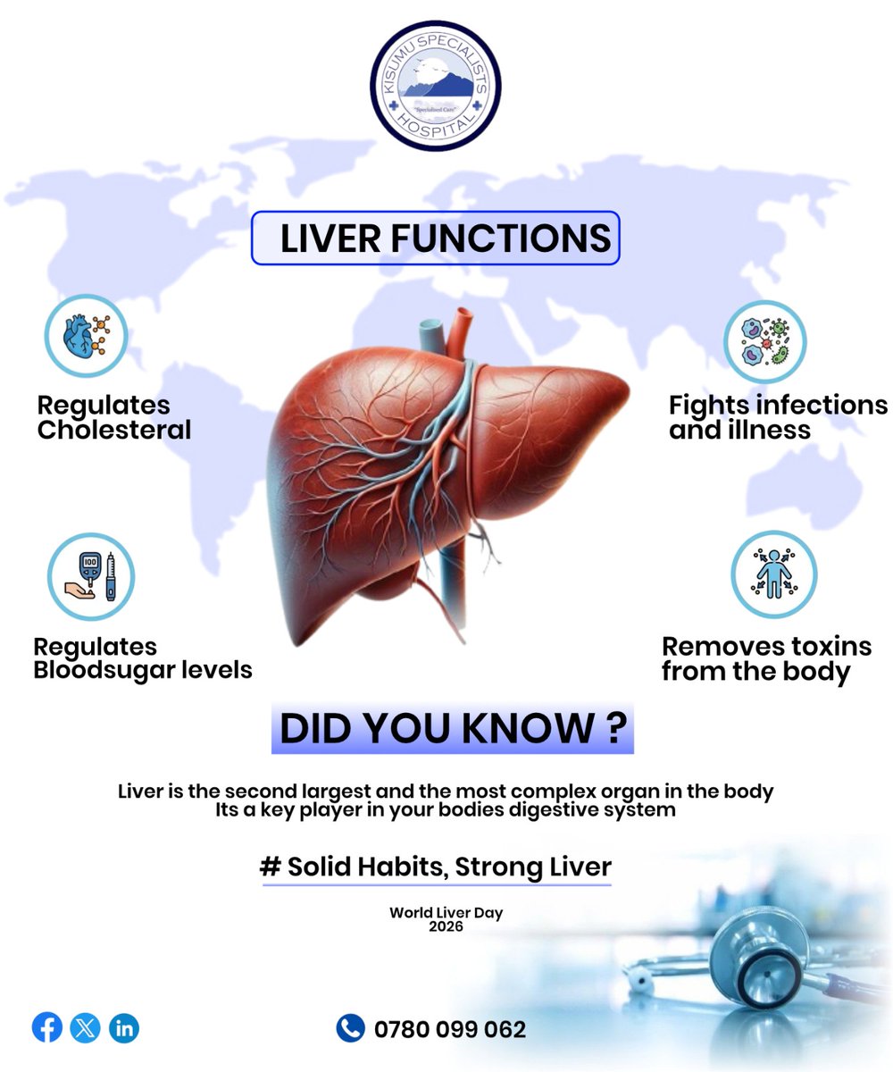 Liver Awareness: Your health matters. Take the step today. Get checked, stay informed, and stay protected with Kisumu Specialists Hospital