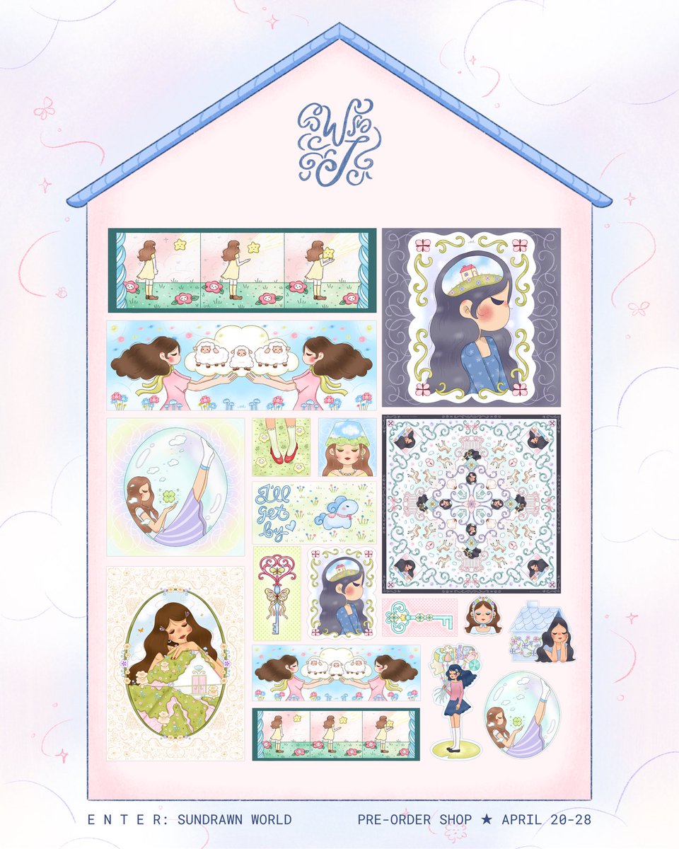 bysundrawn's tweet image. 💭 wishful thinking collection: full catalog

stickers, prints, scarves, &amp;amp; pins! lotsa new designs &amp;amp; some selcted old ones (that fit the theme) 🗝️🫧🦌

shop opening @ 6PM 🇵🇭 see u later!

#artph