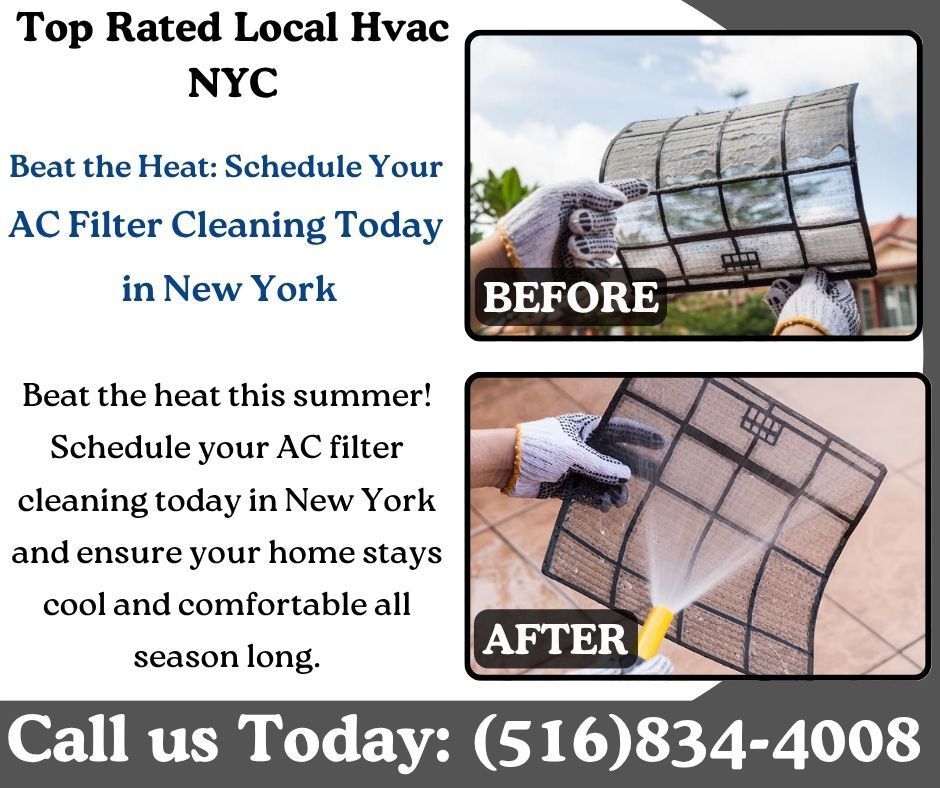 THvacnyc's tweet image. Keep your air fresh and clean! We offer professional AC filter cleaning services today in New York. Breathe easier with our expert help. Call us (516)834-4008 , topratedlocalhvac.com #AirConditioning,#ACService,#HVAC,#CoolingSolutions,#ACRepair,#Maintenance,#ACInstallation