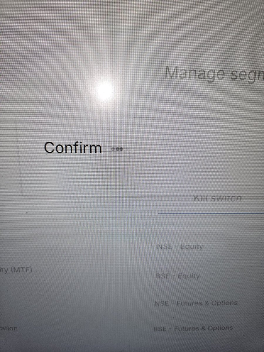 Kunal_dhingra's tweet photo. @zerodha trying to activate NSE FNO segment after I pressed the kill switch on Friday. 

Not able to do so... The window is hanged https://t.co/nVAmRIVW5K