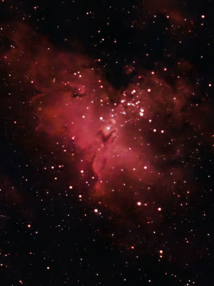 Até agora não to acreditando nas capturas que consegui hoje nesse céu de bortle 9. M83 linda e M16 com seus pilares da criação. #zwo #seestar