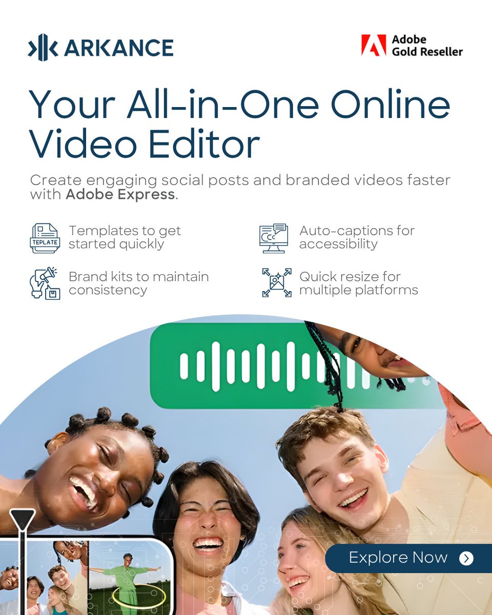 Arkancein's tweet photo. Create scroll-stopping content—fast ⚡
Templates, auto-captions &amp; quick resize = done in minutes.
Less editing. More creating.

🔗https://t.co/hAhPjvpCqf
✉️connect.in@arkance.world

#AdobeExpress #ContentCreation #CreateFaster #SocialMediaTools #VideoContent #DesignSmart https://t.co/n45WxIbSmi