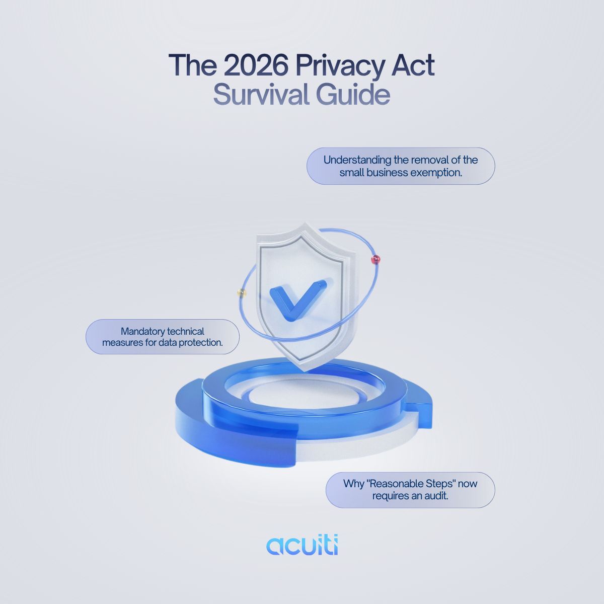 acuiti_group's tweet image. The Privacy and Other Legislation Amendment Act 2024 has fundamentally changed the risk profile for Australian businesses. 

We provide the gap analysis needed to align your site with the latest APPs. 

#PrivacyLawAU #DataProtection #BusinessRisk