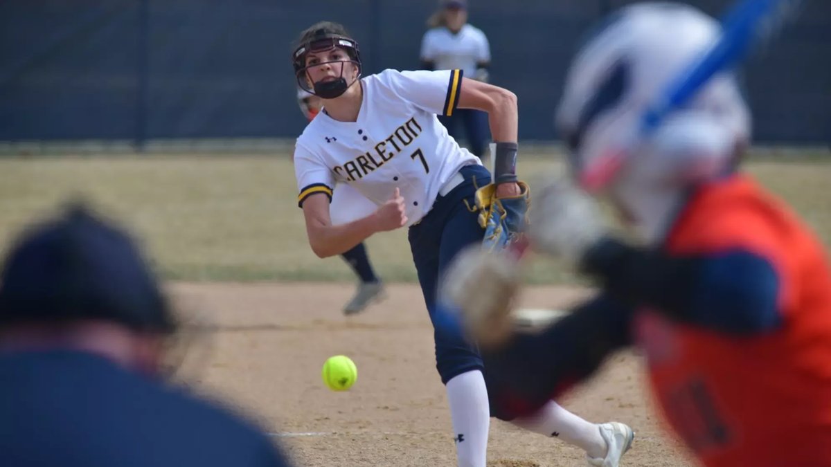 Carleton Softball swept another doubleheader, this time winning 7-1 and 9-0 (5 inn.) at Hamline. Rachel Block went the distance in game 1, and Sydney Trentman tossed a 5-hit shutout in game 2.
Recap: ow.ly/lj7Q50YMmYe
#HailTheMaizeAndBlue
#d3sb