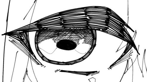 #このタグを見た人は自分の絵柄の目部分を見せる　#単眼 
安定しない目。