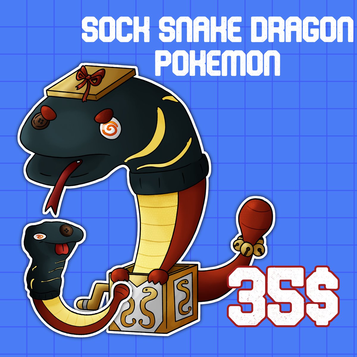 wottoviz_sketch's tweet image. Meet Sockobra &amp;amp; Quetzock! - The Antiquary Snake Pokémon.  You can buy it in my Ko-fi, in the link bellow!  ko-fi.com/s/51d9454956

#pokemon #fakemon #adoptable