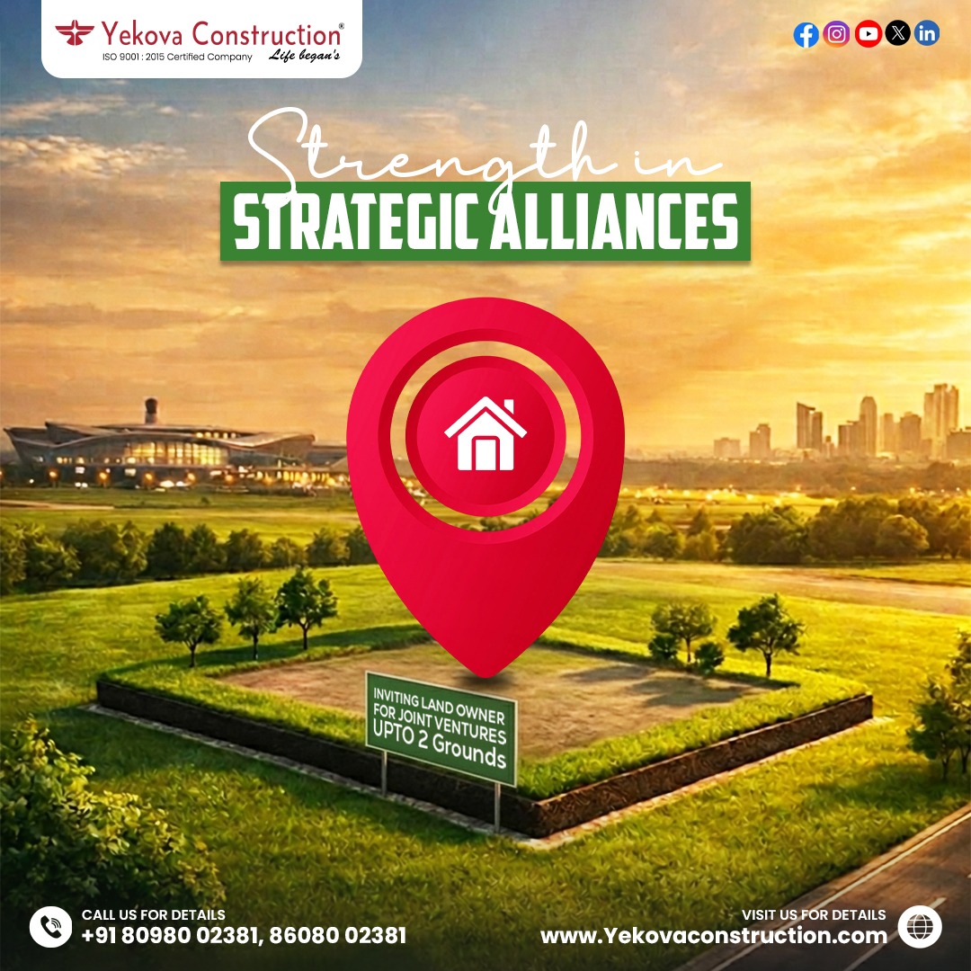 Yekovaproject's tweet image. Together with Yekova Construction, partnerships create stronger and more resilient developments.
Reach out to us!
📞+91-8608002381/+91-7550271038
📩 yekovaconstruction@gmail.com
🌐 yekovaconstruction.com
#constructionsites #lands #constructionworker #house