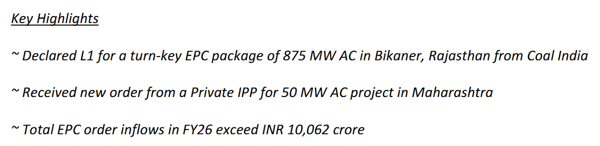 CapitalMarket17's tweet image. #SWSOLAR

Sterling and Wilson Renewable Energy 7.87% on receiving new domestic orders worth ~Rs 3,550 crore.