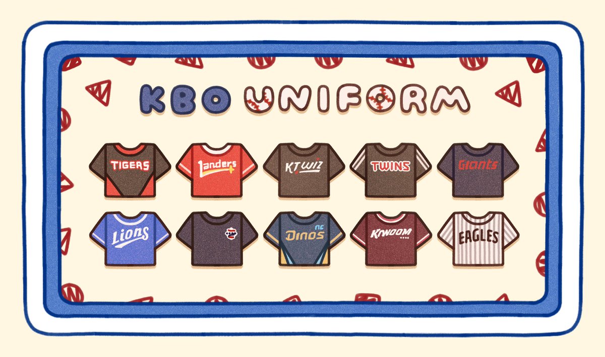 ⚾️  KBO 유니폼 굿노트 스티커 &amp; PC 아이콘  ⚾️

📌 10개 구단의 유니폼 도안 파일(PNG)과 아이콘을 무료배포합니다.
📌 야구 시즌의 설렘을 귀여운 디지털 소재로 함께 즐겨보세요!

🔗 posty.pe/69k12f 🔗