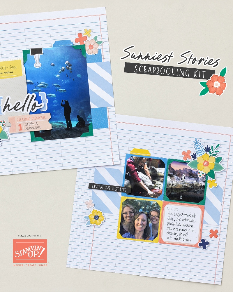 KarenStamps's tweet image. Check out this new scrapbooking kit in the Stampin' Up! Kits Collection! It's the Sunniest Stories Scrapbooking Kit that makes six two-page scrapbook spreads, 12" x 12". For beginners or experts! karenstamps.com/sunniest-stori… #stampinup #Kit #scrapbooking #scrapbookpages #memorykeeping