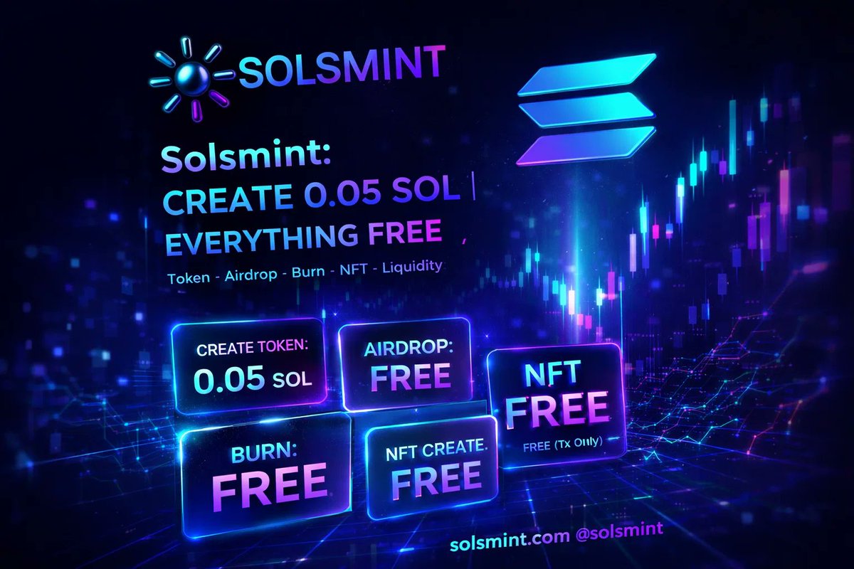 SubhanMali70906's tweet image. Affordable entry into Solana ecosystem
0.05 SOL setup
Mint, Burn, NFT Creation, Airdrop free
Liquidity sent directly to Raydium — zero platform fee
solsmint.com
#CryptoBuilders #SolanaCommunity #Raydium