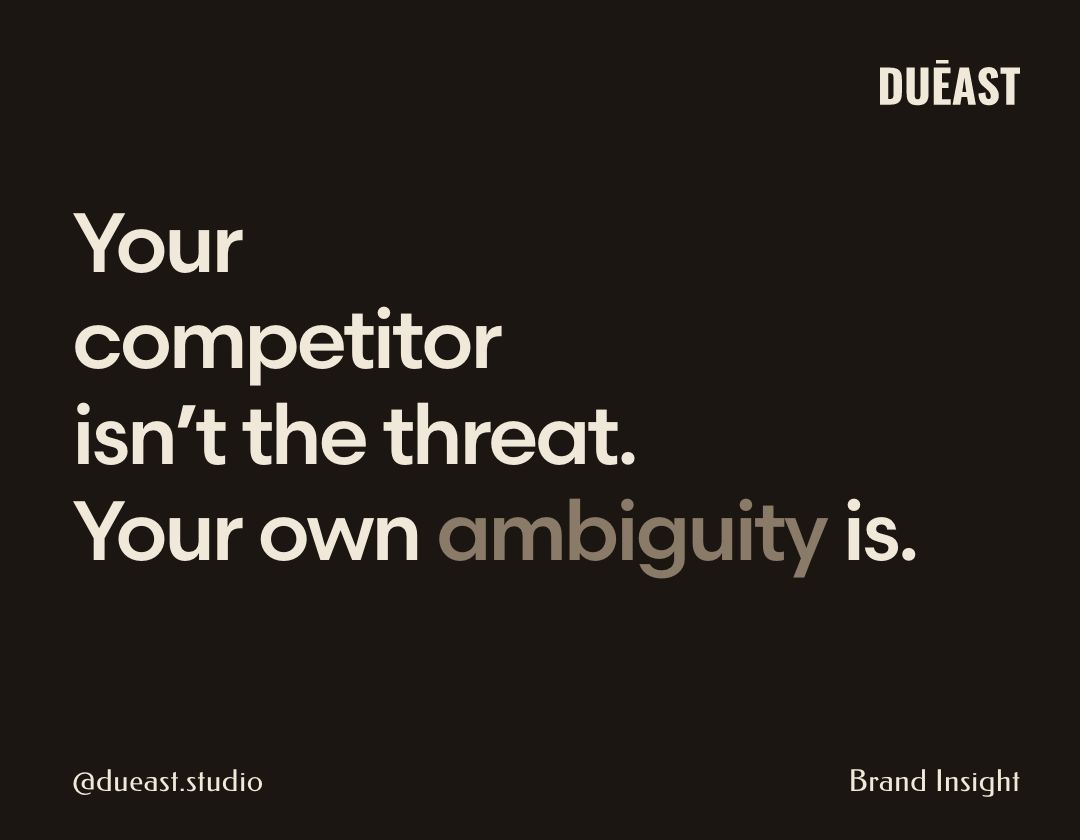 abhivadya_'s tweet image. Most #brands spend enormous 
energy watching the competition.

Tracking their #campaigns.
Matching their pricing.
Reacting to their moves.

While they're busy looking sideways they're slowly becoming invisible. Not because the competitor got stronger.  Because brand got blurrier.